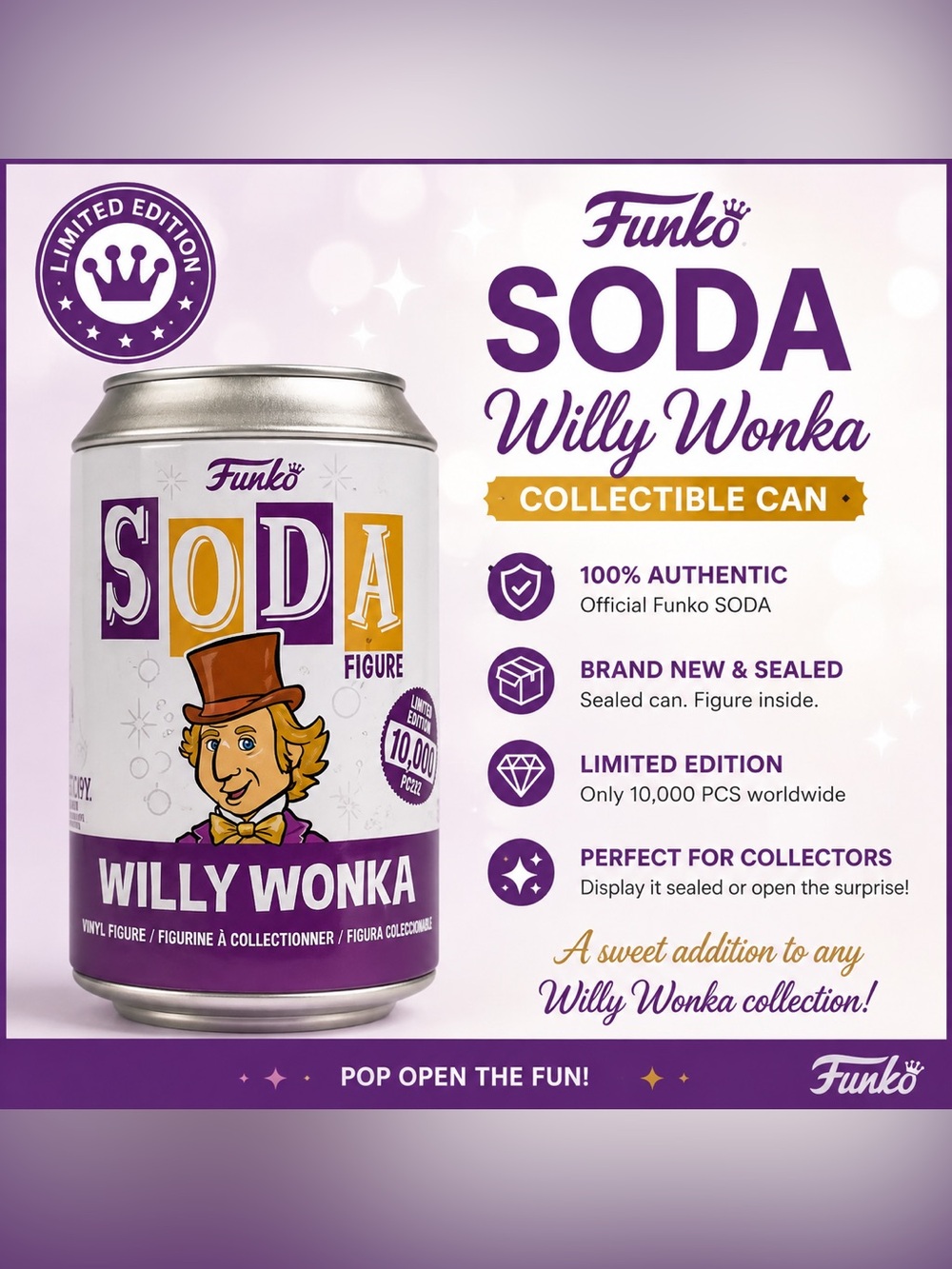 Funko SODA Willy Wonka Limited Edition Collectible - New & Sealed